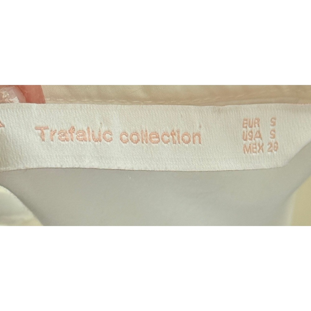 Zara Embroidered Floral Blouse S White - Picture 3 of 4